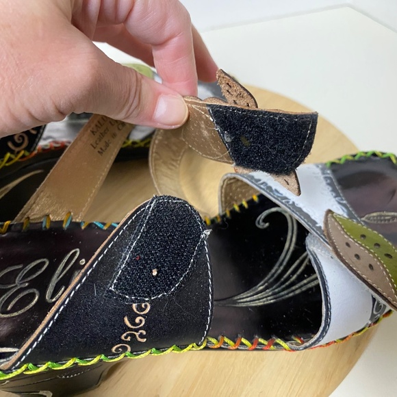 Elite By Corkys Size 8 Kalua Sandals  Multi Colored Art to Wear Wearable Art - Picture 7 of 10